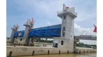 فعالية بوابة Rach Mop في حجز تسرب المياه المالحة وتخزين المياه العذبة.